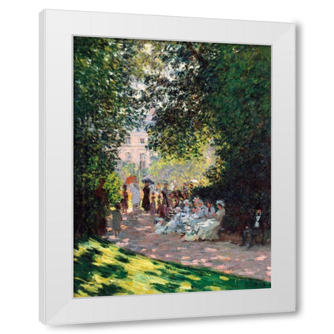 The Parc Monceau White Modern Wood Framed Art Print by Monet, Claude