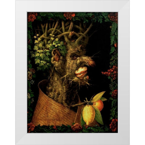 Winter White Modern Wood Framed Art Print by Arcimboldo, Giuseppe