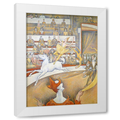 The Circus White Modern Wood Framed Art Print by Seurat, Georges