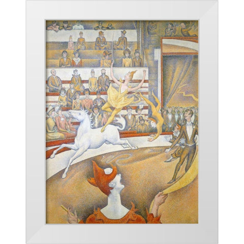 The Circus White Modern Wood Framed Art Print by Seurat, Georges