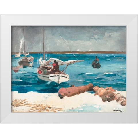 Nassau White Modern Wood Framed Art Print by Homer, Winslow