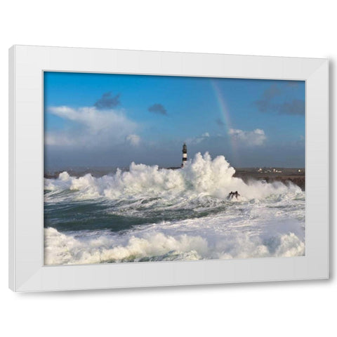 Le Creac h White Modern Wood Framed Art Print by Guichard, Jean