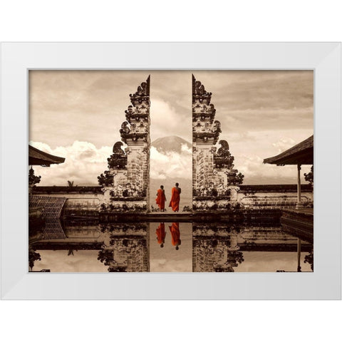 Gates of Heaven-Bali White Modern Wood Framed Art Print by Moreau, Marc