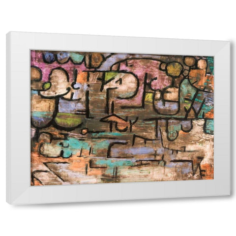 After the Flood White Modern Wood Framed Art Print by Klee, Paul