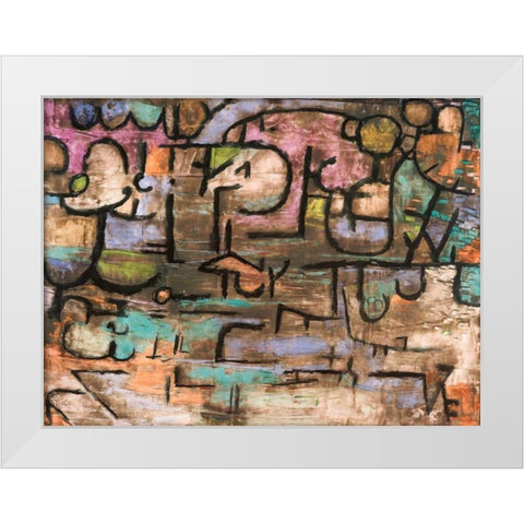After the Flood White Modern Wood Framed Art Print by Klee, Paul