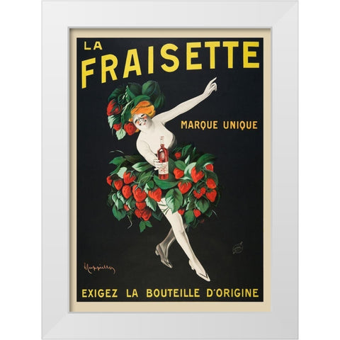 La Fraisette White Modern Wood Framed Art Print by Cappiello, Leonetto