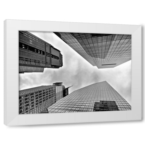 Urban View, NYC White Modern Wood Framed Art Print by Ratsenskiy, Vadim