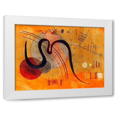 Launelinie White Modern Wood Framed Art Print by Kandinsky, Wassily