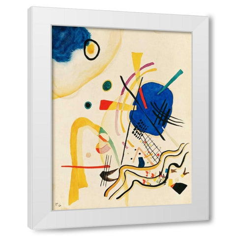 Untitled White Modern Wood Framed Art Print by Kandinsky, Wassily