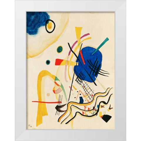 Untitled White Modern Wood Framed Art Print by Kandinsky, Wassily