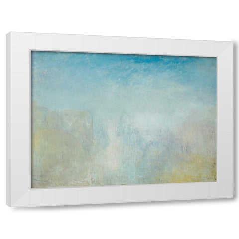 Venice with the Salute White Modern Wood Framed Art Print by Turner, William