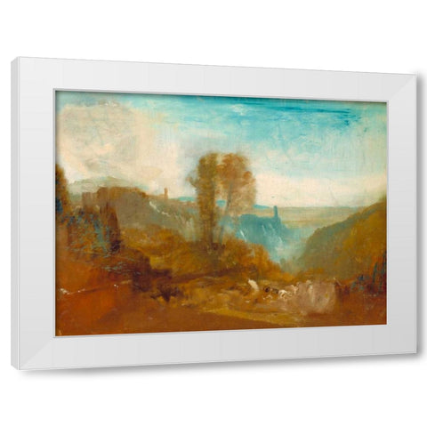 Tivoli - the Cascatelle White Modern Wood Framed Art Print by Turner, William