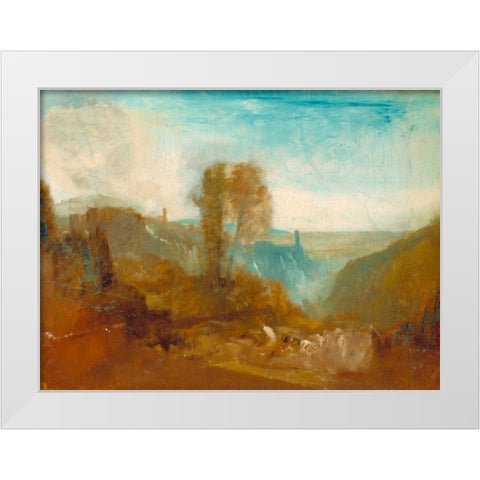 Tivoli - the Cascatelle White Modern Wood Framed Art Print by Turner, William