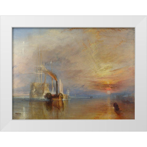 The Fighting Temeraire White Modern Wood Framed Art Print by Turner, William