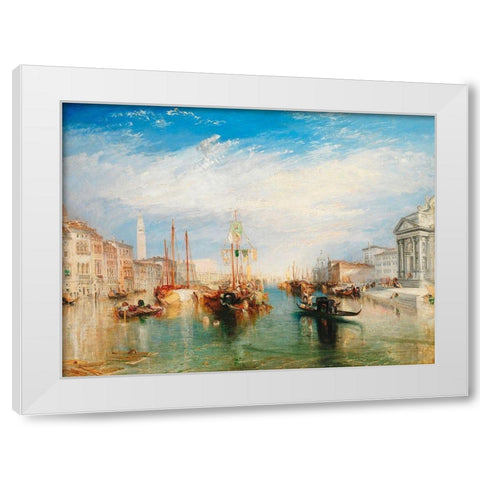 Venice- from the Porch of Madonna della Salute White Modern Wood Framed Art Print by Turner, William