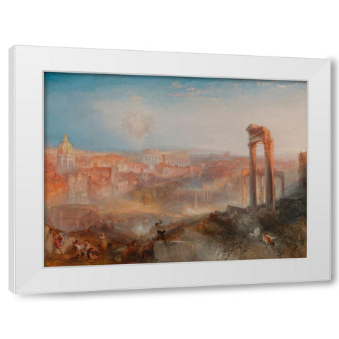 Modern Rome, Campo Vaccino White Modern Wood Framed Art Print by Turner, William