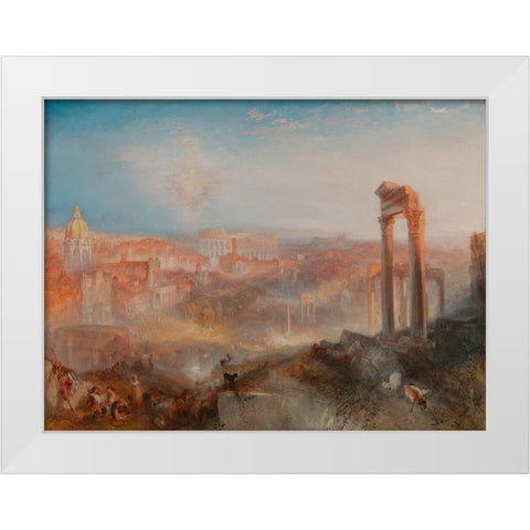 Modern Rome, Campo Vaccino White Modern Wood Framed Art Print by Turner, William