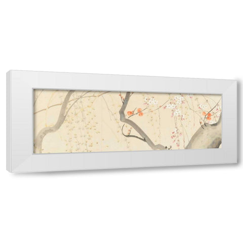 Flowers of the Four Seasons  White Modern Wood Framed Art Print by Anonymous