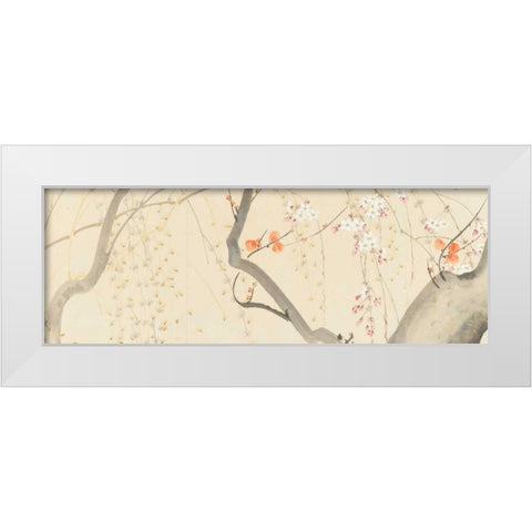 Flowers of the Four Seasons  White Modern Wood Framed Art Print by Anonymous