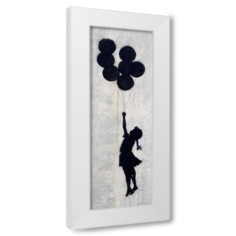 West Bank Wall, Palestine (graffiti attributed to Banksy) White Modern Wood Framed Art Print by Anonymous (attributed to Banksy)