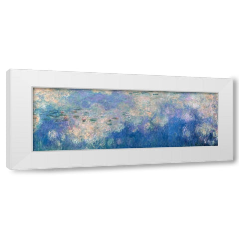Waterlilies- The Clouds White Modern Wood Framed Art Print by Monet, Claude
