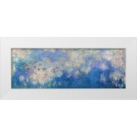 Waterlilies- The Clouds White Modern Wood Framed Art Print by Monet, Claude