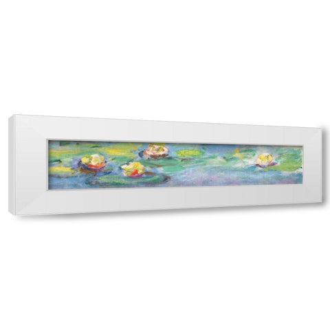 Nympheas White Modern Wood Framed Art Print by Monet, Claude