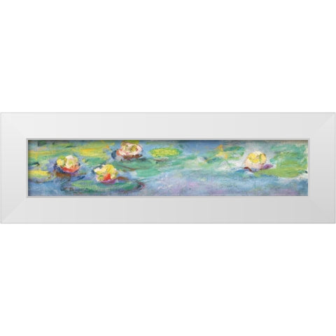 Nympheas White Modern Wood Framed Art Print by Monet, Claude