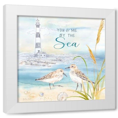 By the Seashore IX White Modern Wood Framed Art Print by Coulter, Cynthia