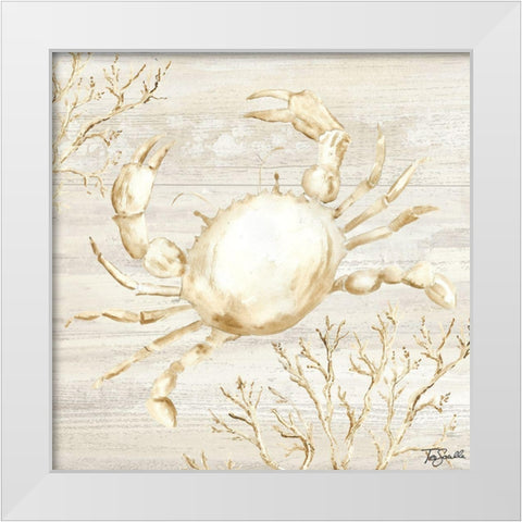 Calm Shores II White Modern Wood Framed Art Print by Tre Sorelle Studios