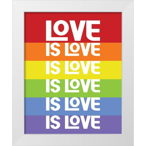 Pride Gnomes XVIII White Modern Wood Framed Art Print by Reed, Tara