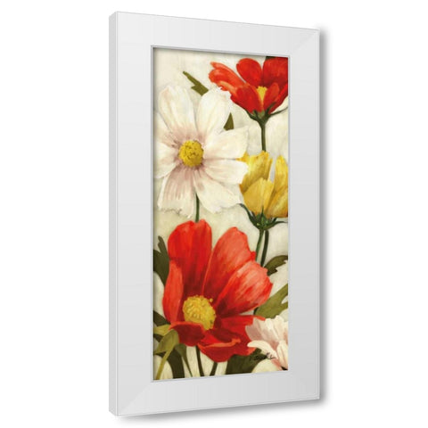 Spice Floral Panel I White Modern Wood Framed Art Print by Milan, Vittorio
