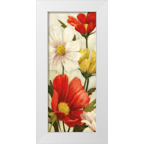 Spice Floral Panel I White Modern Wood Framed Art Print by Milan, Vittorio