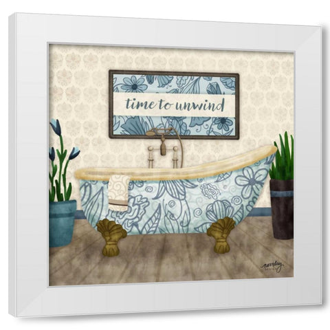Time to Unwind II   White Modern Wood Framed Art Print by Noonday Design