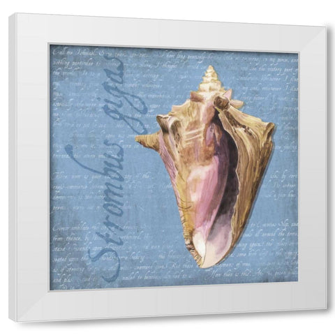 Oceanum Shells Blue I White Modern Wood Framed Art Print by Reed, Tara