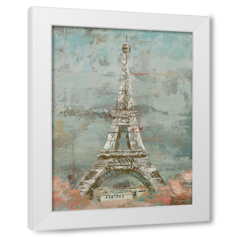 La Tour Eiffel White Modern Wood Framed Art Print by Cusson, Marie Elaine