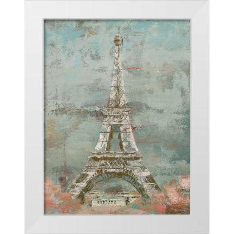 La Tour Eiffel White Modern Wood Framed Art Print by Cusson, Marie Elaine