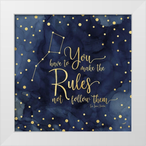 Oh My Stars I Rules White Modern Wood Framed Art Print by Reed, Tara