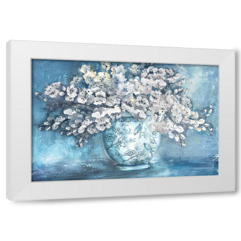 Cherry Blossoms in Chinoiserie Ginger Jar white White Modern Wood Framed Art Print by Tre Sorelle Studios