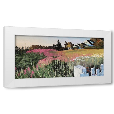 Farmyard Landscape I White Modern Wood Framed Art Print by Cusson, Marie Elaine
