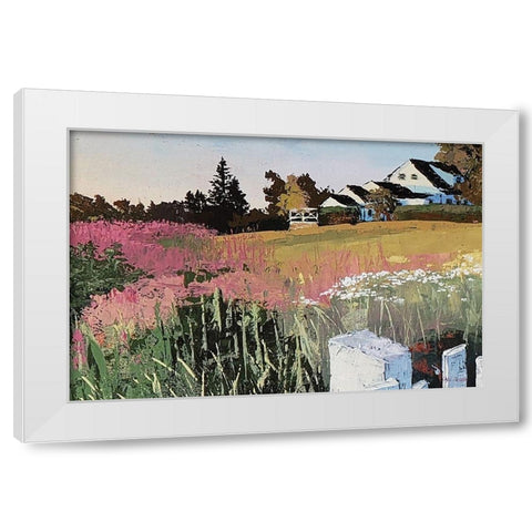 Farmyard Landscape III White Modern Wood Framed Art Print by Cusson, Marie Elaine