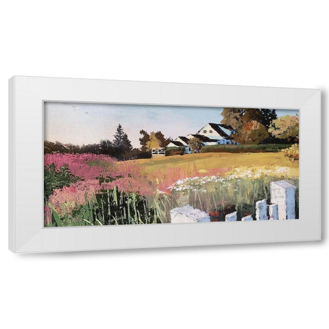 Farmyard Landscape IV White Modern Wood Framed Art Print by Cusson, Marie Elaine