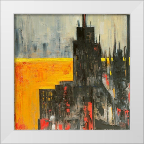 The City that Never Sleeps I White Modern Wood Framed Art Print by Fine, Alexi