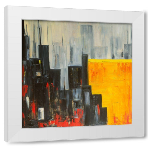 The City that Never Sleeps II White Modern Wood Framed Art Print by Fine, Alexi
