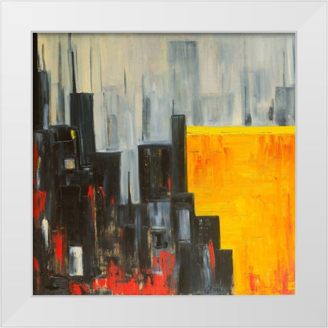 The City that Never Sleeps II White Modern Wood Framed Art Print by Fine, Alexi