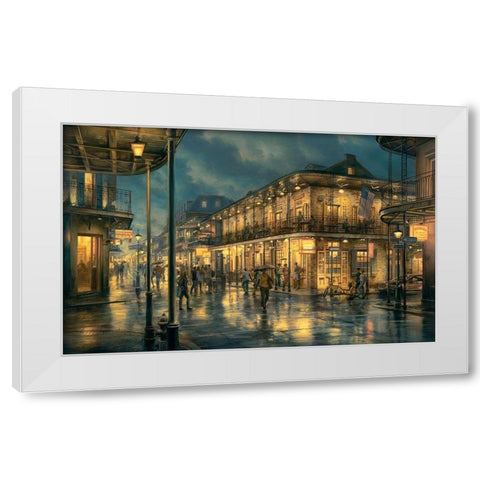 Do You Remember White Modern Wood Framed Art Print by Lushpin, E.