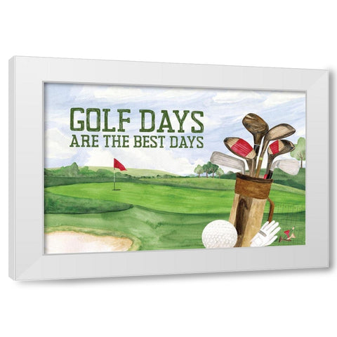 Golf Days landscape IV-Best Days White Modern Wood Framed Art Print by Reed, Tara