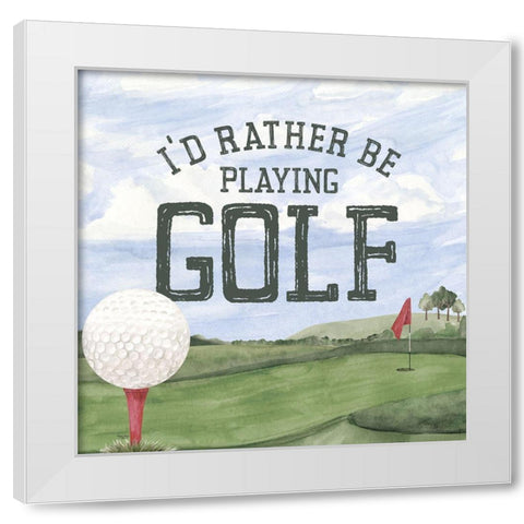 Golf Days neutral III-Rather Be White Modern Wood Framed Art Print by Reed, Tara