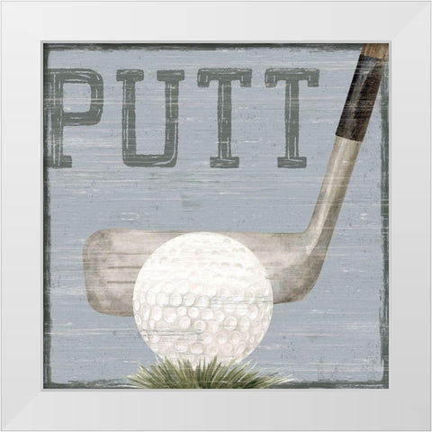 Golf Days neutral VI-Putt White Modern Wood Framed Art Print by Reed, Tara