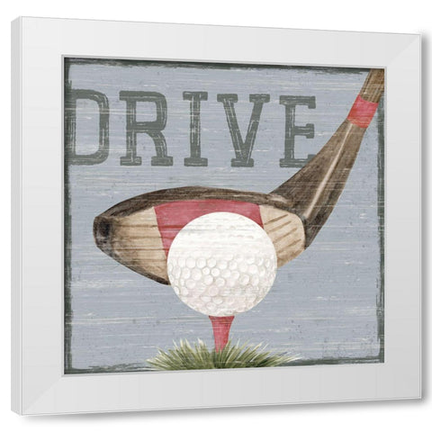 Golf Days neutral VIII-Drive White Modern Wood Framed Art Print by Reed, Tara